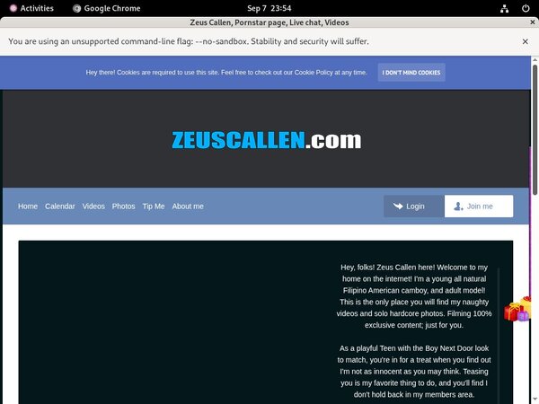 Account On Zeus Callen