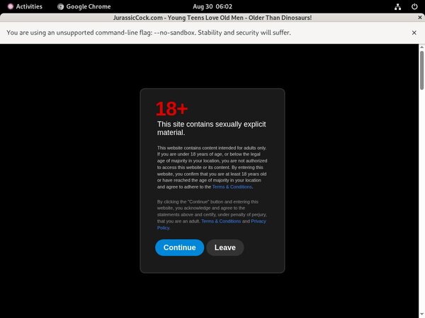 Cockjurassic Site Rip