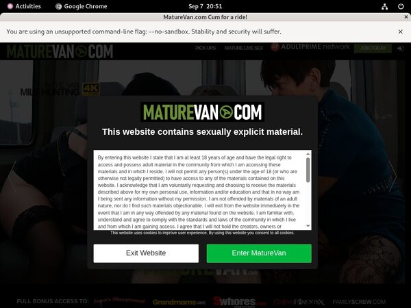 Join Maturevan.com Free