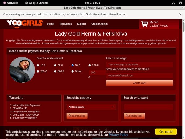 Lady Gold Fetishdiva Trial Videos