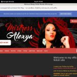 MistressAlexya Login Info