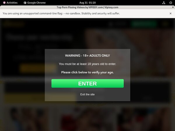 Vipissy Login Details