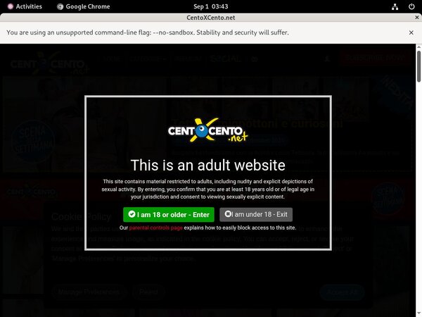 Centoxcento.net Working Account